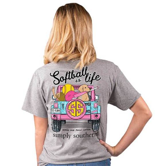 Softball Is Life – Simply Southern Jeep Shirt