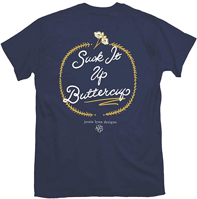 Itsa Girl Thing T-Shirt - Suck It Up Buttercup - Navy