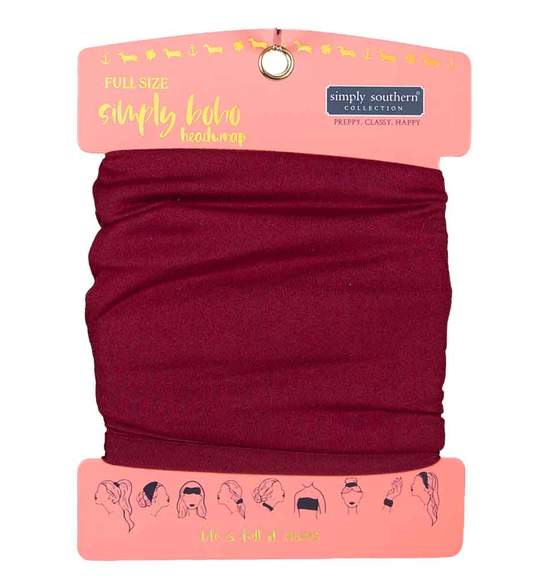 Simply Southern Boho Headwrap in Maroon