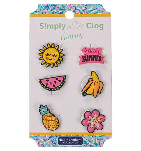 Simply Southern Women Clog Charms - Fruit Pineapple Watermelon Banana Sweet Summer