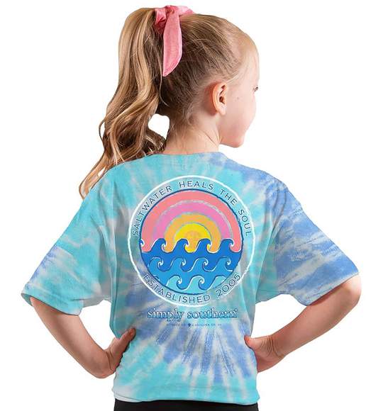 Simply Southern Youth T-Shirt - Ocean Waves - Salt Water Heals The Soul